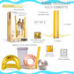 POZA 2 Pack of Inflatable Jumbo Pool Noodles - 74-Inch enhanced and elegant Giant Inflatable Sparkly Gold Glitter Confetti Pool Float Swim Noodles  Inflatable Noodles for Ocean  Lake and Pool - Gold