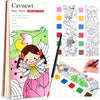 Cavnewt Pocket Watercolor Painting Book,21-Pages, Travel Paint Watercolor Coloring Book Set For Kids 3-8 Years Old,Boys And Girl