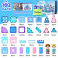 Magnetic Tiles 102pcs Princess Kids Toys Magnetic Building Blocks 3 4 5 6 7 8 Year Old Girl Gifts Girls Toys Age 4-5 6-8 9-12