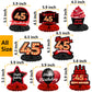 Happy 45th Birthday Red and Black Table Honeycomb Centerpieces Balloons Theme Decor Table Decorations Table Toppers for Girls Wo