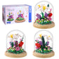 600+Pcs Creative Lily Flowers Bonsai Tree Building Sets,Sweet Lily Building Blocks With A Transparent Display Glass Cover,Exquis