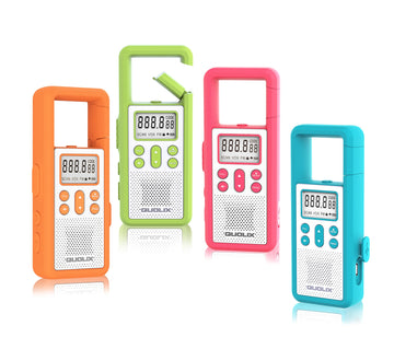 Long Range Rechargeable Walkie Talkie 4-Pack With Fm/Noaa, Weather Alert, Led Flashlight, Usb Rechargeable, Bright Colors, Adjus