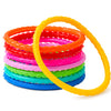 JOYIN Dive Circles Pool Toys - 8 Pcs Colorful Swimming Rings for Kids, Medium Plastic, Model 16157, Summer Water Fun