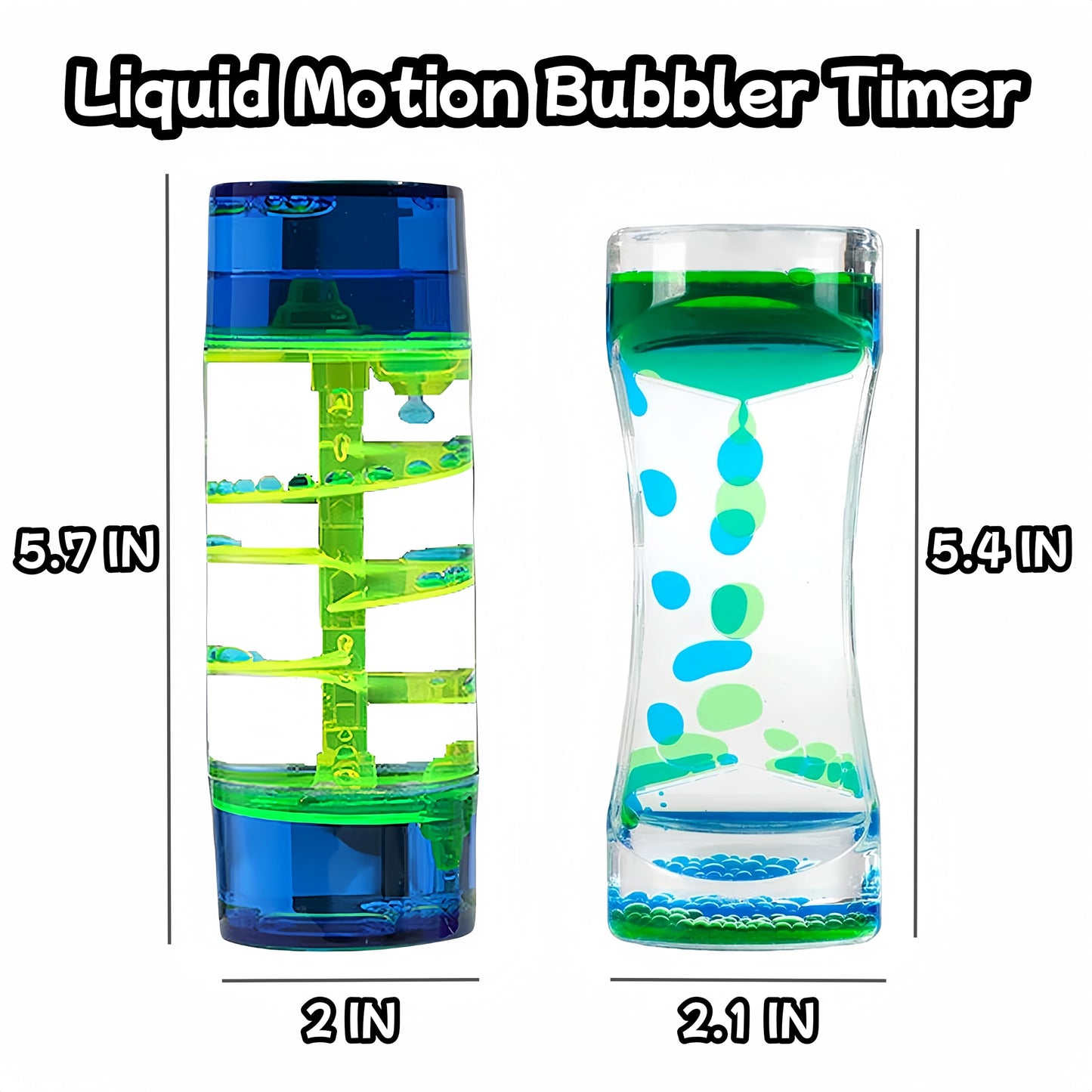 Oneshow Liquid Motion Bubbler Colorful Spiral Oil Hourglass Liquid Timer For Kids Water Timers Activity Sensory Fidget Toys Calm