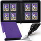 Toploader Binder  Holds 128 Top Loaders - 4 Pocket Top Loader Binder for 3 x 4 Rigid Card Holders for Trading Cards or Sports Cards  Model A - Classic Purple