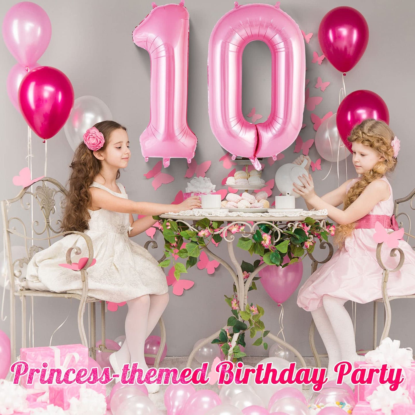 Pink Number 0 Balloon 40 Inch, Big Large Foil Helium Number Balloons, Jumbo Giant Mylar Number 0 Balloons For Birthday Party Dec