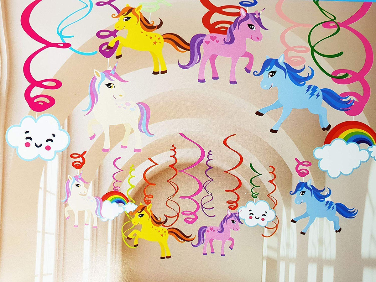 Shoro Magical Unicorn Ceiling Hanging Swirl Decorations