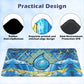 MTGPRO Playmat for MTG 24x14 Inches Playmat for Magic The Gathering with Non-Slip Rubber Base and Stitched Edges  Includes Storage Bag - Ideal for MTG/RPG/CCG Trading Game Card Mat(Blue)