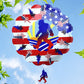Bigfoot Wind Spinners Gift Patriotic Sasquatch Gifts for Women Men, 12 Inch Outdoor Metal 3D Wind Spinner Garden Yard Decor