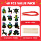 JOYIN 48 Pcs Christmas Scratch Art Ornaments, Scratch Paper Craft Kit Include Snowman, Snowflakes, Christmas Tree, and Reindeer,