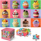 Jumbo Floor Puzzle for Kids,48 Piece Cupcake Jigsaw Puzzles,Learning Educational Toys for Toddlers Ages 3-5,Children Gift for Bo