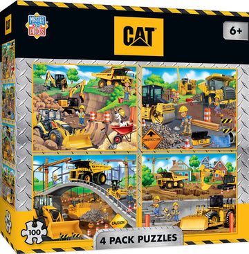 Masterpieces - Jigsaw Puzzle Set For Kids 6+ Years, 4-Pack Of 100 Pieces, Educational And Fun Game, Caterpillar Collection, Gift
