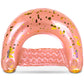 POZA Inflatable Pool Float Chair - Sparkle Confetti Lounge Inflatable Pool Floats  2 Built in Cup Holders & Handles  mature-themed Inflatable Pool Lounger Floating Chair for Beach  Lake & Pool - 48x38 Inch