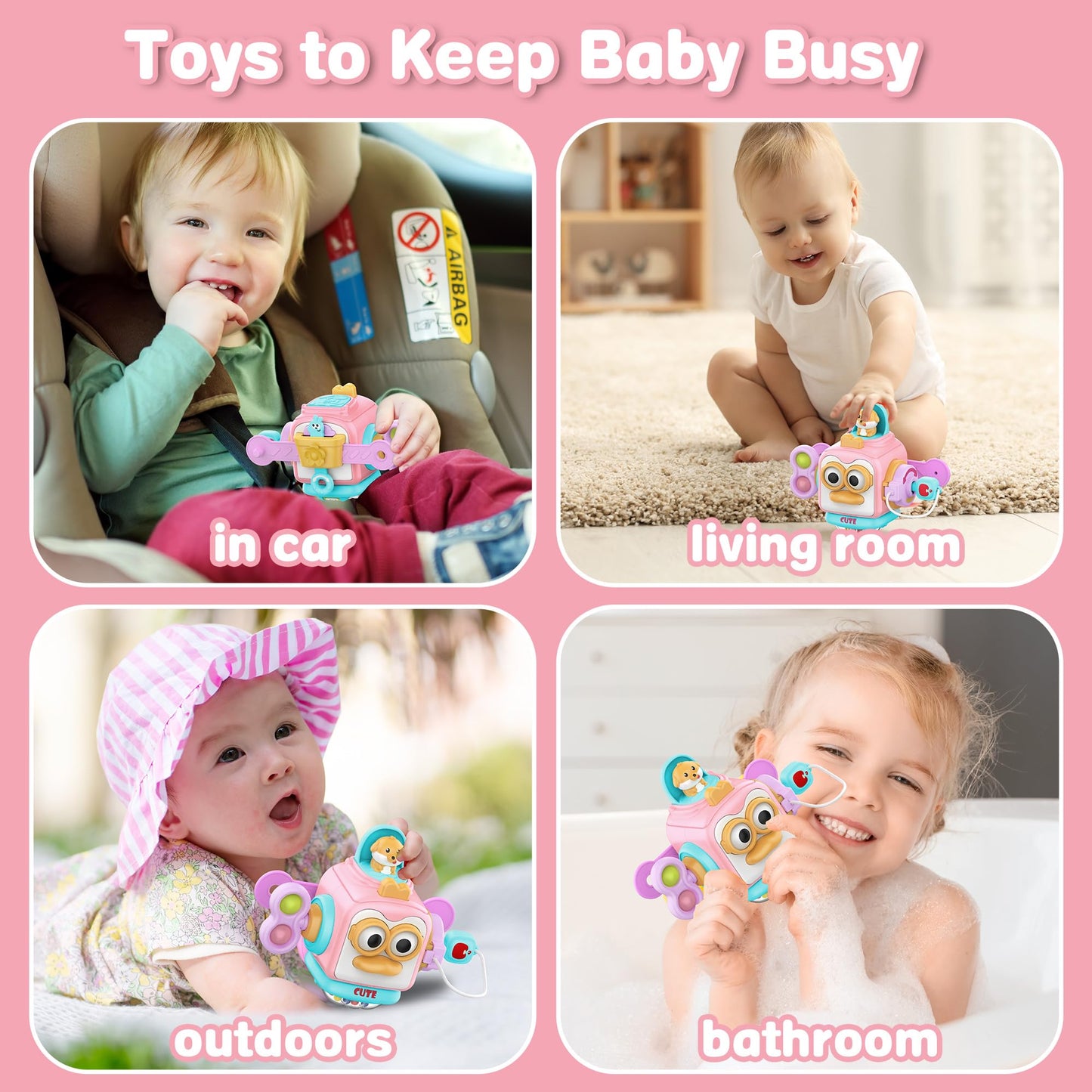 Soonyang Toddler Toys, Busy Board For 1 Year Old, Montessori Toys For Babies 12-36 Months, Sensory Toys For Toddlers 1-3, One Ye