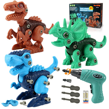 Kids Toys Stem Dinosaur Toy: Take Apart Dinosaur Toys for kids 3-5| Learning Educational Building construction Sets with Electri