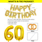 Shuntai 60Th Birthday Decorations For Men Women 60 Balloon Numbers Gold Big Jumbo Number 60 Foil Mylar Balloons With Gold Letter