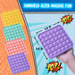 MATICAN Push Pop Fidget Toy 4-Pack - Square Sensory Bubble Fidget in Pastel Pink, Mint, Yellow, Purple - Great Party Favors