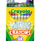 Crayola Metallic Crayons, Kids Art Supplies, 24 Count, Coloring Supplies, Gift for Kids, Ages 3, 4, 5, 6
