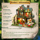 DIY Miniature House Kit  Book Nook Kit for mature-themed  3D Wooden Puzzles  Dollhouse Kit with LED Light  Mini Building Kit  Craft Kit for Teen to Build (Elven Garden)