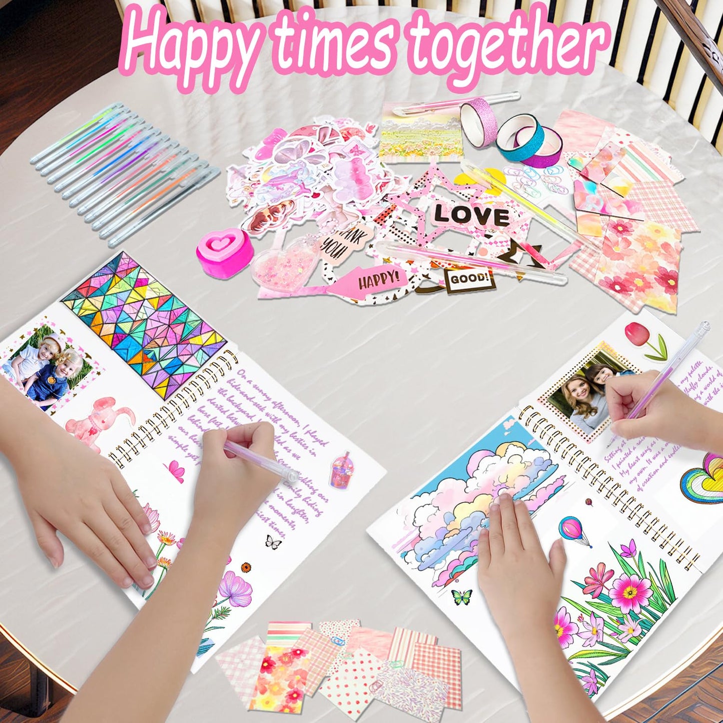 Toyelo Dly Journal Kit For Girls, Diary Suppies Set, Jouraling Art Crafts Kits, Stationery Set Ldeal Gits For 8 9 10 11 12 13 14