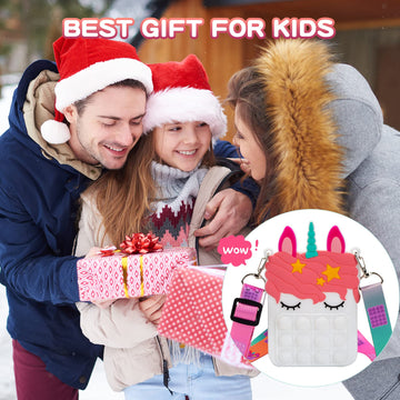 Unicorn Sensory Silicone Fidget Backpack Bone White, for Kids & Fidgeting