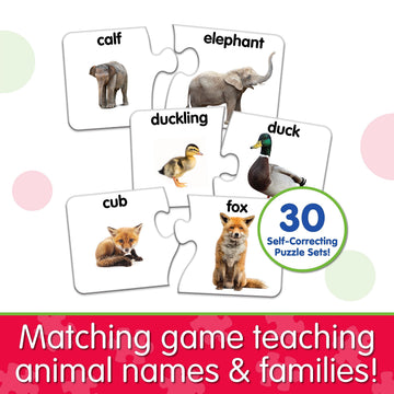 The Learning Journey Match It! Animal Families Puzzle - Educational Cardboard Game for Kids, Medium Size, Model 117408