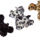 Aurora Bundle Of 3 Stuffed Beanbag Animals:Snow Leopard, Streak Cheetah And Onyx Black Panther 8' Mini Flopsie Plush Beanbag