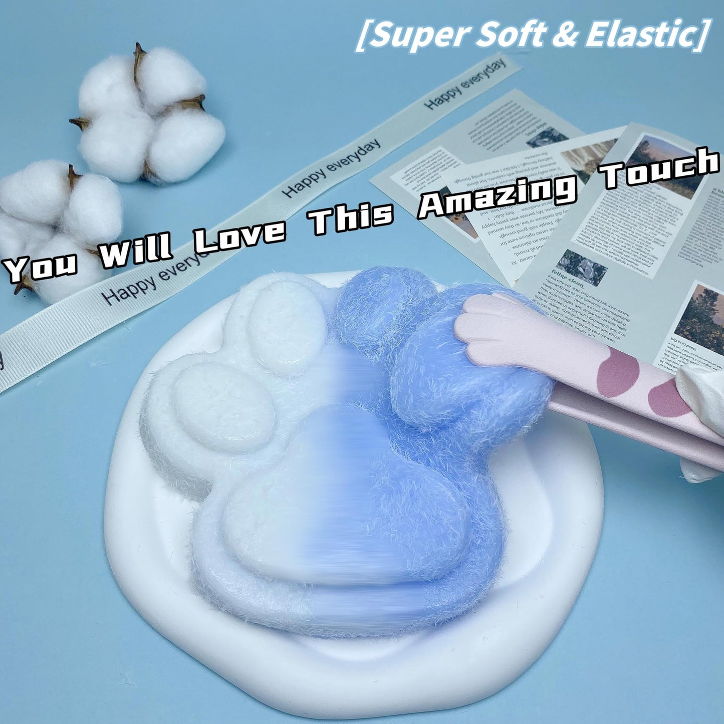 Big Cat Paw Squishy 5.5 Inch Large Size Squishies Squeeze Toys Pinch Family Squishy Cute Soft Silicone Giant Cats Paw Tangcii Fidget Stress Relief Sensory Toys