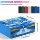 Uaono Card Storage Box For Mtg, Trading Card Deck Box Holds 1800+ With 6 Dividers, Leather Printing Magnetic Closure Card Storage Case Fits Tcg Ccg Sports Cards (Blue, Water Drop)