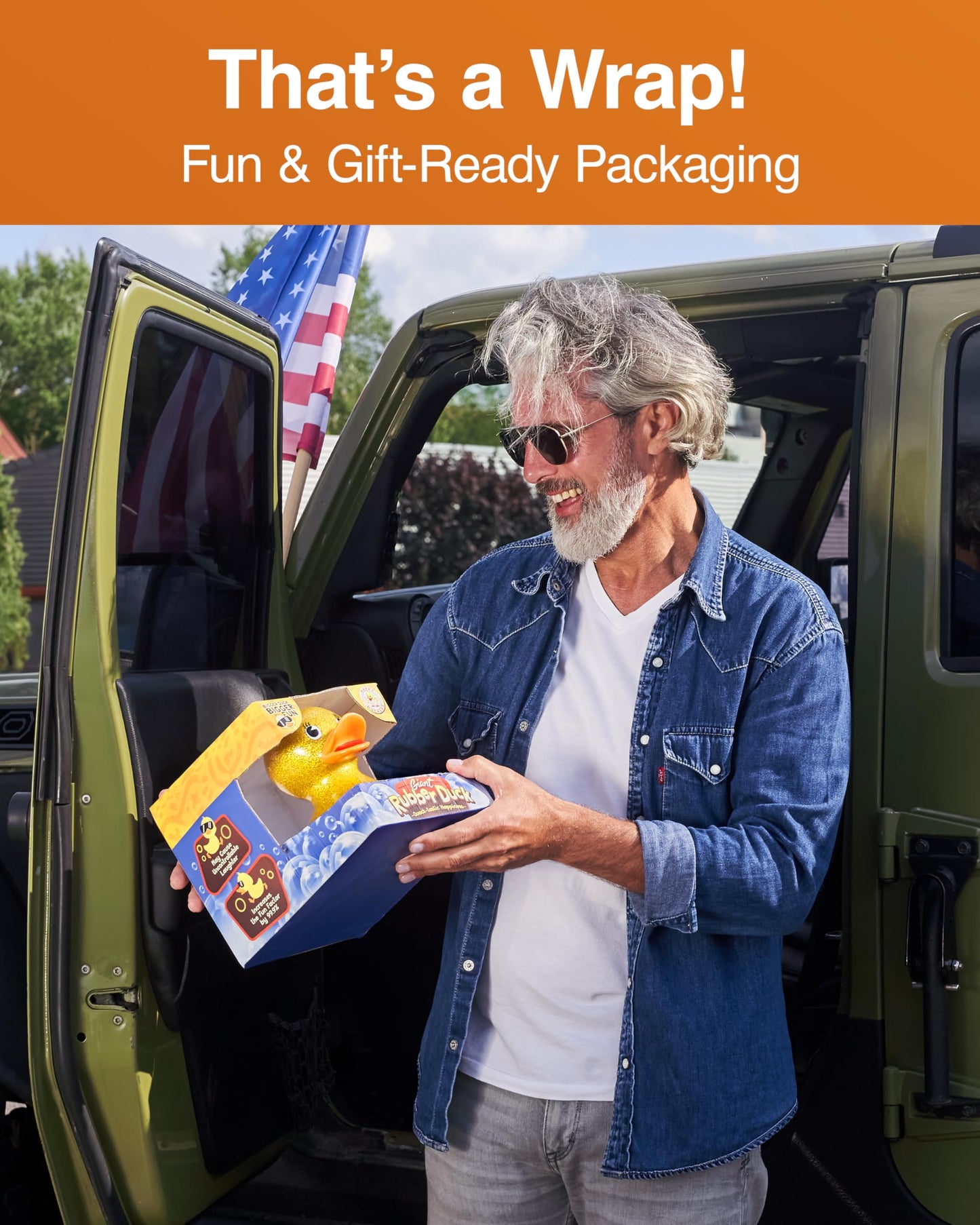 Giant Rubber Duck - 10.5'' Inches - Our Large Rubber Duck Provides Big Rubber Ducky Fun In A Cute Custom Giftable Box - Traditio