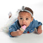 Sweetooth Ice Cream Cone Shaped Baby Teether - Pretty Pink