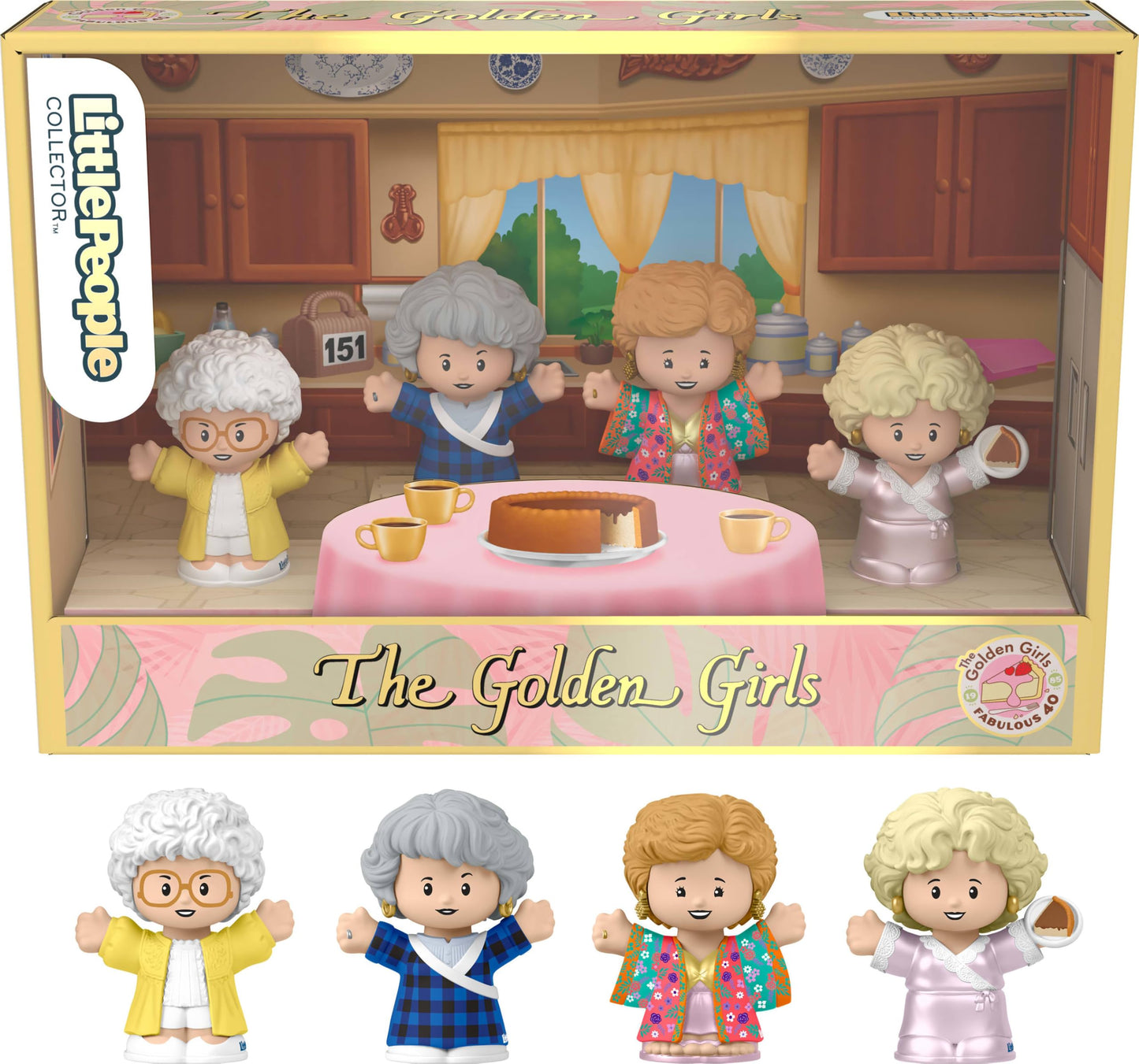 Little People Collector The Golden Girls Late Night Cheesecake 40Th Anniversary Figure Set In A Display Gift Box For Adults & Fa