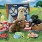 Buffalo Games - Adorable Animals - Puppy Park Picnic - 300 Large Piece Jigsaw Puzzle For Adults Challenging Puzzle Perfect For Game Nights