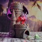Forged Dice Co. Dragon’S Keep Dice Tower - Hand Painted Dice Rolling Tower Castle With Led Lights, Made From Heavy Duty Resin - Compatible With Dnd Accessories, D&D 5E, Standard Rpg Dice (Purple)