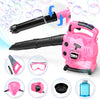 Bubble Leaf Blower for Toddlers - Upgrade Pink Kids Bubble Machine with Gardening Tool Set  2 in 1 with Extra Bubble Blower Kit Outdoor Play Toys  Birthday Party Gifts for Boys Girls Age 3 4 5+ Years