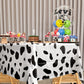 Maitys 12 Pcs Cow Tablecloth 54 x 108 Inch Cow Table Cloths for Parties Cow Tablecloth Cow Party Supplies Disposable Plastic Rec