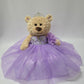 KINNEX COLLECTIONS SINCE 1997 20" Quinceanera Last Doll Teddy Bear, Lavender, Model B16632-5, Polyester Dress Centerpiece
