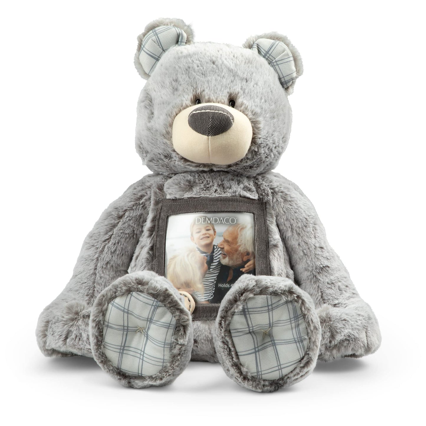 Demdaco Here To Hug 12 Inch Grey And Brown Polyester Remembrance Plush Stuffed Animal