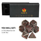 GU BEI TE Metal DND Dice Set,Colorful Dragon Scales DND Dice 7-pcs Metal Polyhedral Dice Set for Dungeons and Dragons RPG MTG Ta
