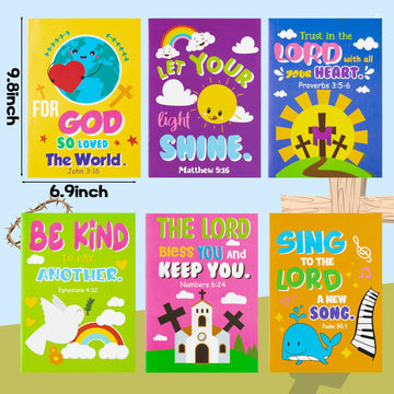 Dvbonike 24Pcs Bible Coloring Books Religious Theme Diy Color-In Pages With Inspirational Words Drawing Holiday Christian Activi
