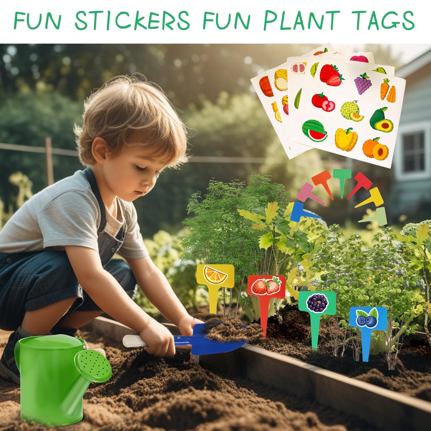 Kids Gardening Set 14Pcs Gardening Tools For Kids With Tote Bag,Watering Can, Shovel, Apron, Garden Book And More Educational St