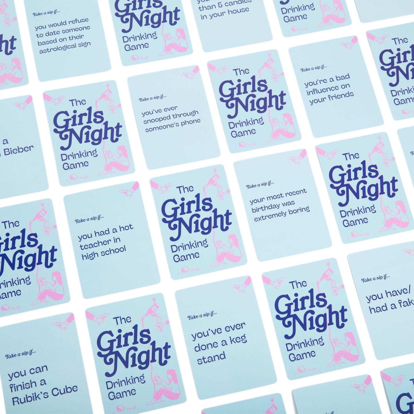 The Girls Night Drinking Game [Girls Night Out, Girls Card Game, Bachelorette Party Games, Girls Game Night for Big Groups, Part