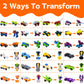 Nmks 72 Pcs Easter Egg Fillers With Transformer Toys Inside, Toys For Ages 5-7 4-8 8-13 Easter Basket Stuffers Fillers With Glow