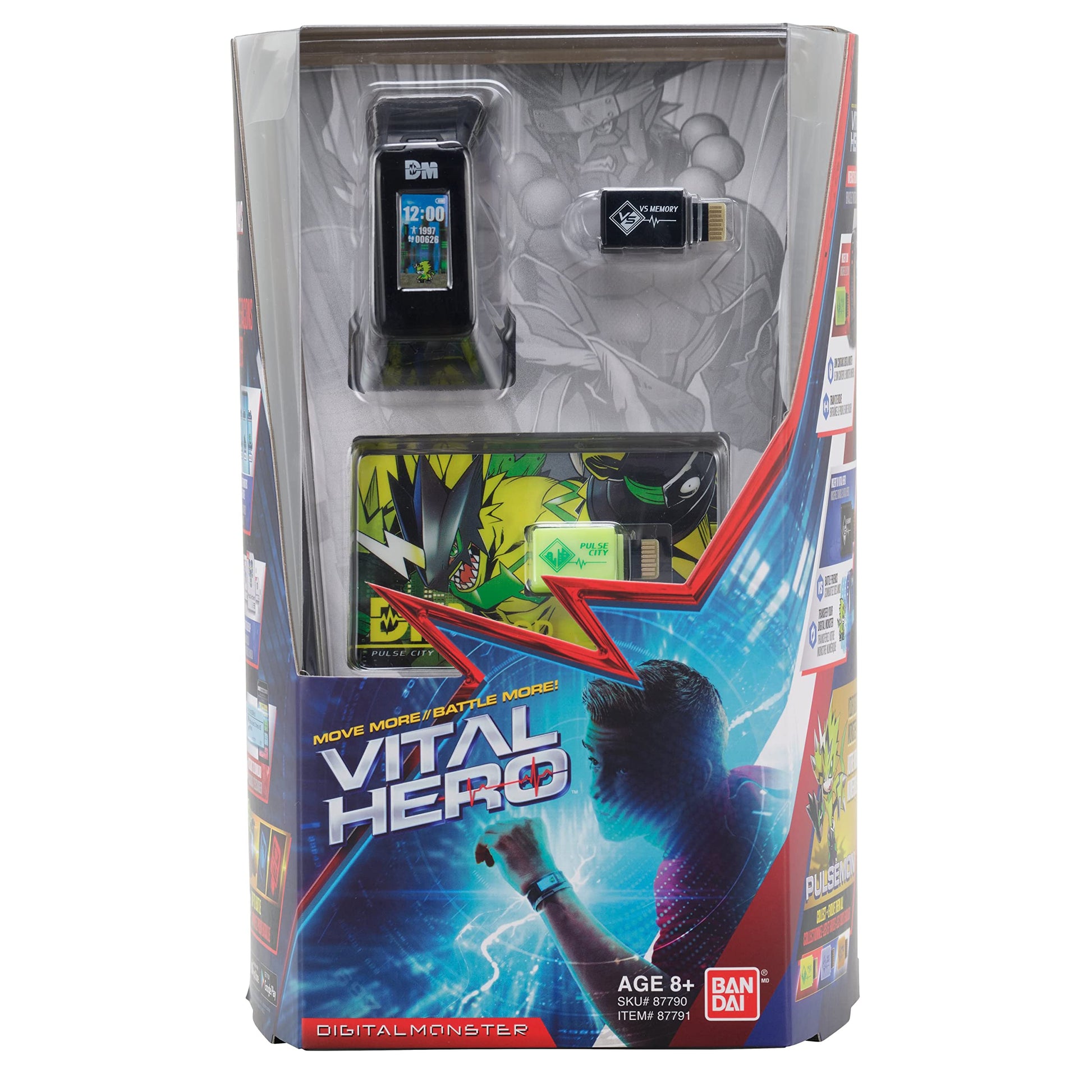 Bandai Namco - Digimon - Vital Hero Interactive Fitness Tracker/ Digital Watch/ Virtual Pet (Black)