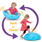 Simplay3 Two Sided Rock Around Wobble Disk And Climbing Dome For Toddlers And Kids - Rocking And Climbing - Indoor/Outdoor - Blue, Made In Usa