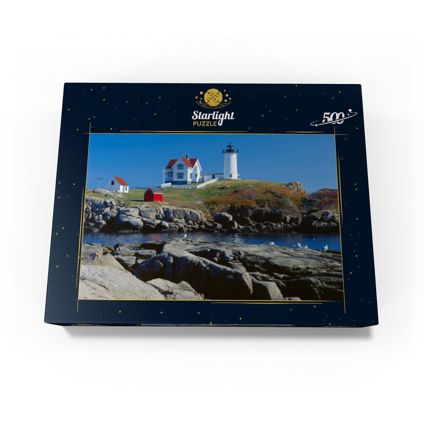 Mypuzzle Nubble Lighthouse At Cape Neddick, York Beach, Maine, Usa - Premium 500 Piece Jigsaw Puzzle For Adults