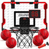 Temi Basketball Hoop Indoor, Mini Basketball Hoop With 4 Balls & Electronic Scoreboard, Over The Door Basketball Hoop, Basketball Toys For Boys Girls Age 5 6 7 8 9 10 11 12 - Kids & Teens Gift Ideas