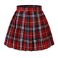 Beautifulfashionlife Women`S Plus Size Flat Scooter Sports Pleated Short Skirts(4Xl,Red Blue)