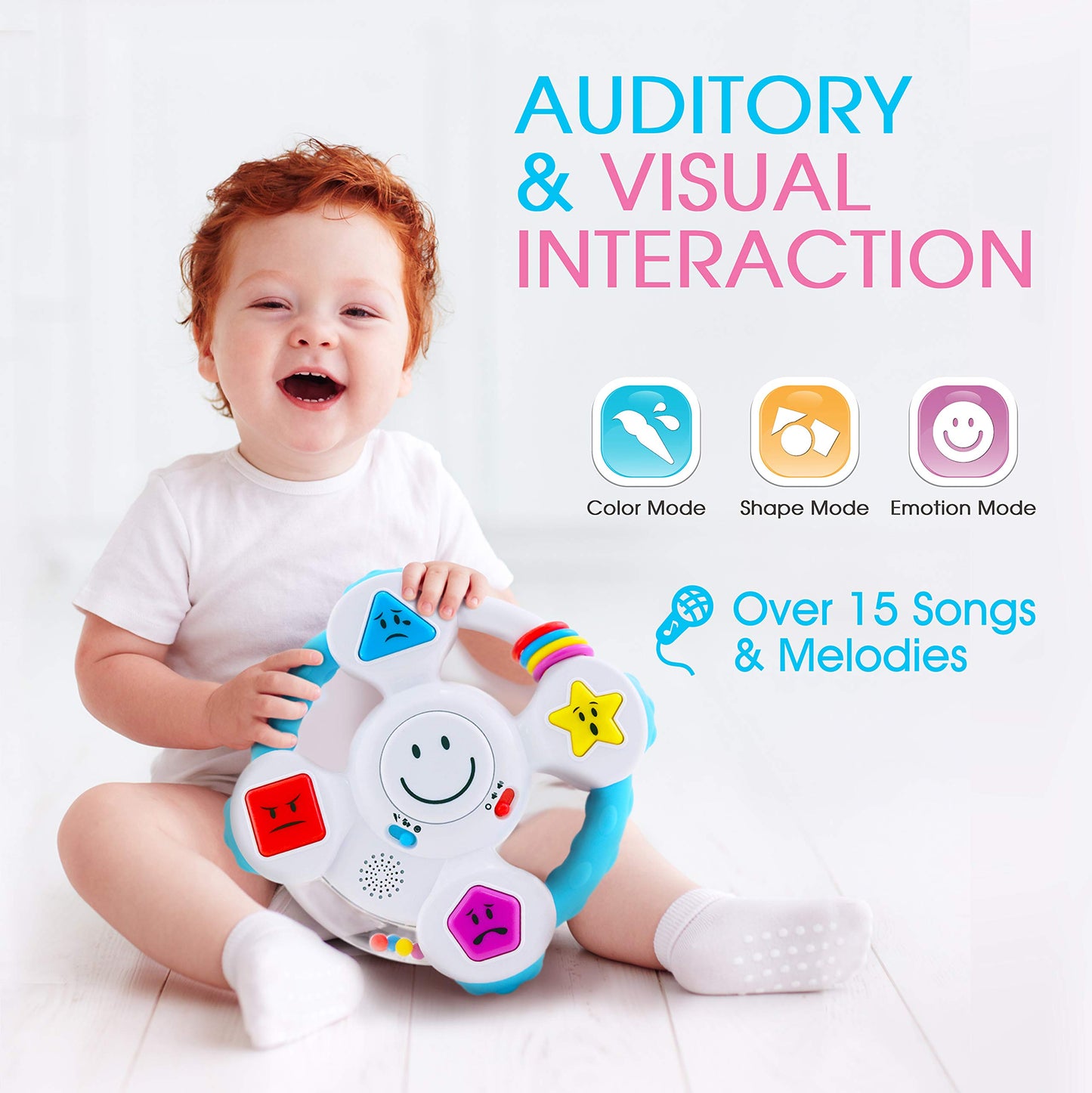Best Learning My Spin & Learn Steering Wheel - Interactive Educational Toys For 6 To 36 Months Old Infants, Babies, Toddlers - L