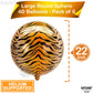 Big, Tiger Balloons For Birthday Party - 22 Inch, Pack Of 6 | Tiger Stripe Balloons For Tiger Party Decorations | Tiger Print Balloons | Tiger Decorations For Party | Tiger Birthday Decorations